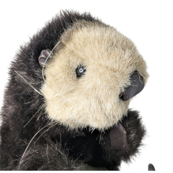 Folkmanis Sea Otter Full Body Hand Puppet With Kelp 19" Vintage Dark Brown Fur - Picture 4 of 7